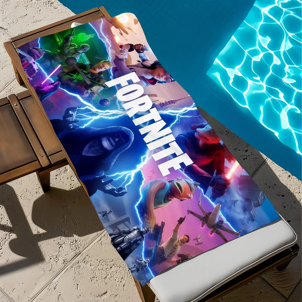 Game Art Funny F-Fortnite Towel Soft Beach Towels Trip Swim Pool Bathing Towel Gym Spa Home Decor Gift Holiday