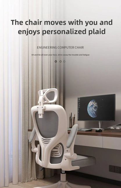 Ergonomic Office Chair with Comfortable Backrest, Computer Desk Chair, Student Study Chair, E-Sports Gaming Chair for Home Office