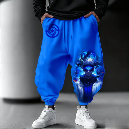 Jujutsu Kaisen Men Jogging Pants Loose Casual Sweatpants Japanese Anime Print Streetwear Graphic Hip Hop Trousers Y2K Clothes