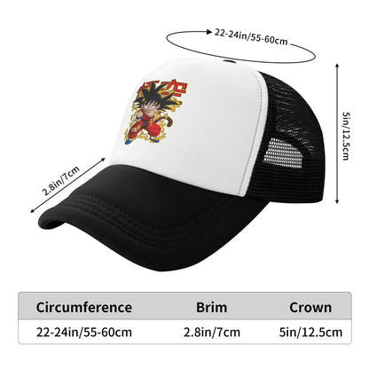 Produit gaming premium Fraquane, Men Women Kid Goku Rage Dragon Ball Z Trucker Caps Mesh Baseball Caps Snapback Caps Hats Sun Hats Adjustable Golf Hats Spring