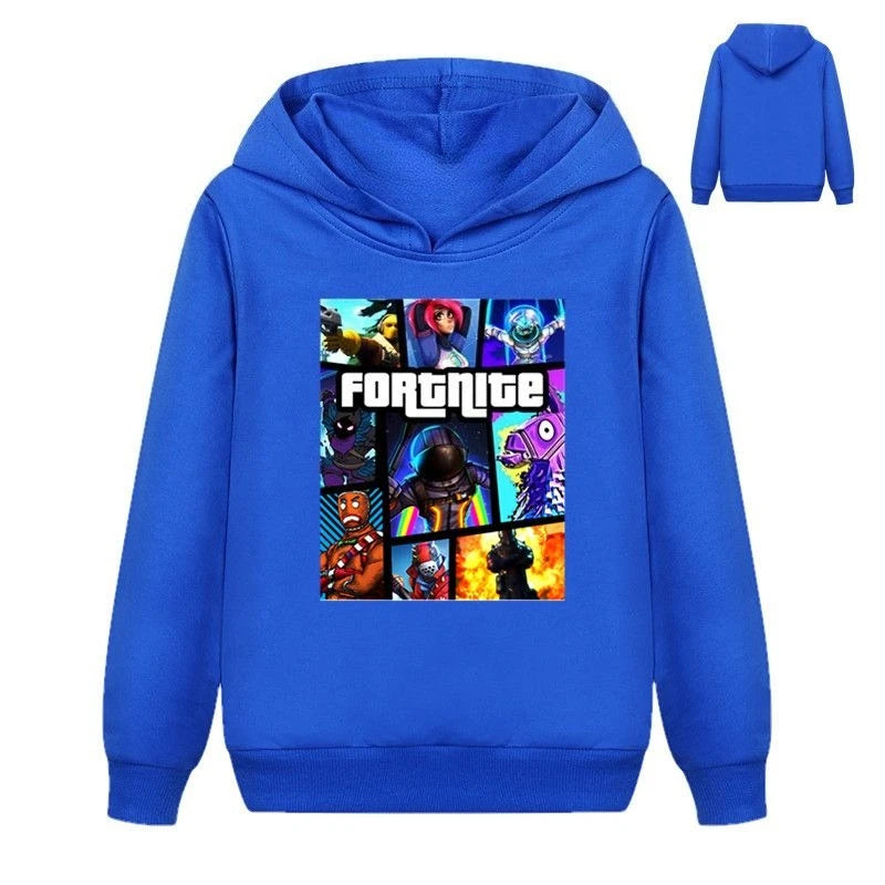 Fortnite Game Printed Children's Hoodies Cartoon Comfortable Suit Loose Long Sleeve Tops Autumn Winter Clothes