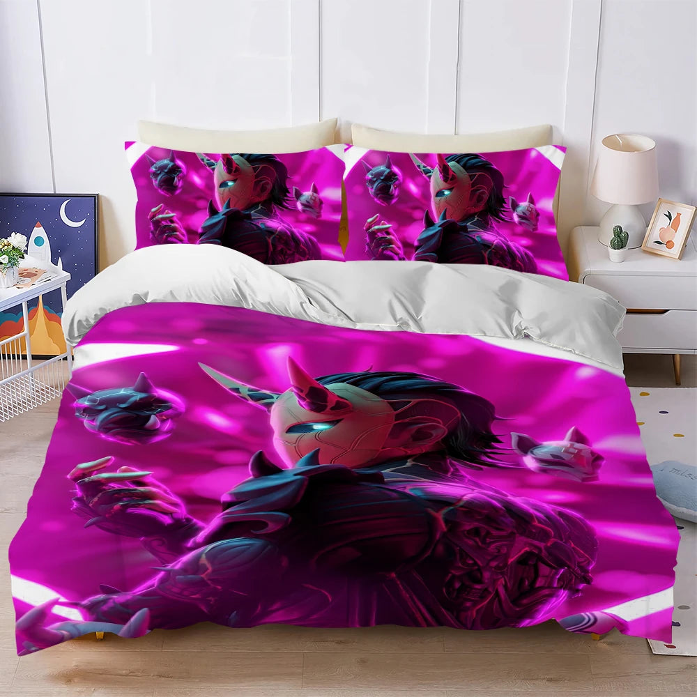Battle game F-Fortnite Duvet Cover Set Soft Wash Bed 3 Piece Summer Comfortable Student Dormitory Home Baby Bedding Best seller