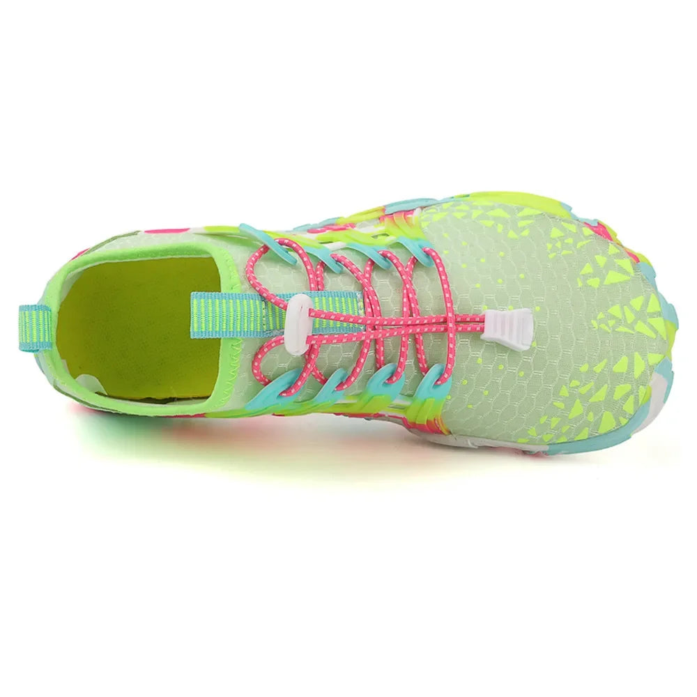 Men's and women's water shoes, upstream wading swimming barefoot five-finger aqua shoes, colorful beach seaside light unisex sneakers new