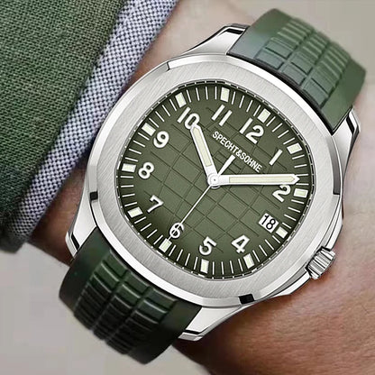 Specht&Sohne 2025 New Luxury Men Mechanical Wristwatch Miyota 8215 Stainless Steel Watch Green Rubber Sapphire Reloj Hombre