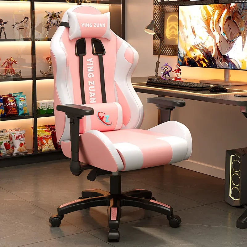 AOLIVIYA Ergonomic Gaming Chair with Footrest, Reclining Computer Chair, 3D Adjustable Armrests, Lumbar Support Seat for Home Office