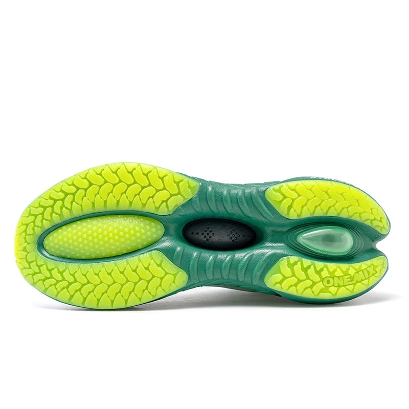 ONEMIX Nieuwe stijl herenhardloopschoenen voor herfst en winter, voor buiten, met demping, ademend, lichtgewicht en elastische sportschoenen