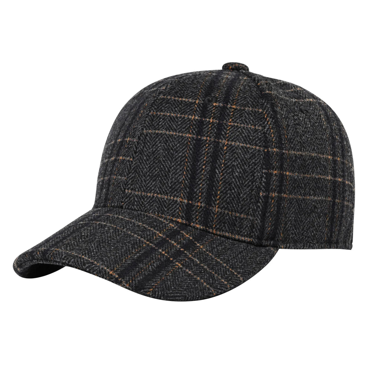BOTVELA Șapcă de baseball din lână tweed pentru bărbați, stil casual, moale, ajustabilă, fără structură