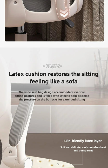 Ergonomic Office Chair with Comfortable Backrest, Computer Desk Chair, Student Study Chair, E-Sports Gaming Chair for Home Office