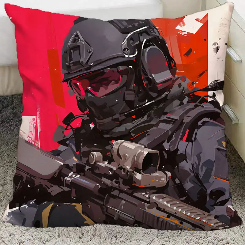 Anime Call of Duty Ghost Keegan Konig Cosplay 45CM Throw Pillows Soft Waist Sofa Cushion Throw Bedroom Pillows
