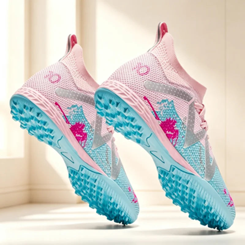 Chaussures de football TF pour adultes toutes saisons, tissu PU mixte, semelle extérieure en caoutchouc résistante à l'usure, forte adhérence pour les sports sur gazon toute l'année