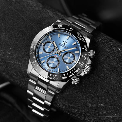 Watchdives WD16500 V2 Men Watch VK63 Quartz Movement Chronograph Wristwatch Stainless Steel Sapphire Crystal Luminous Watches