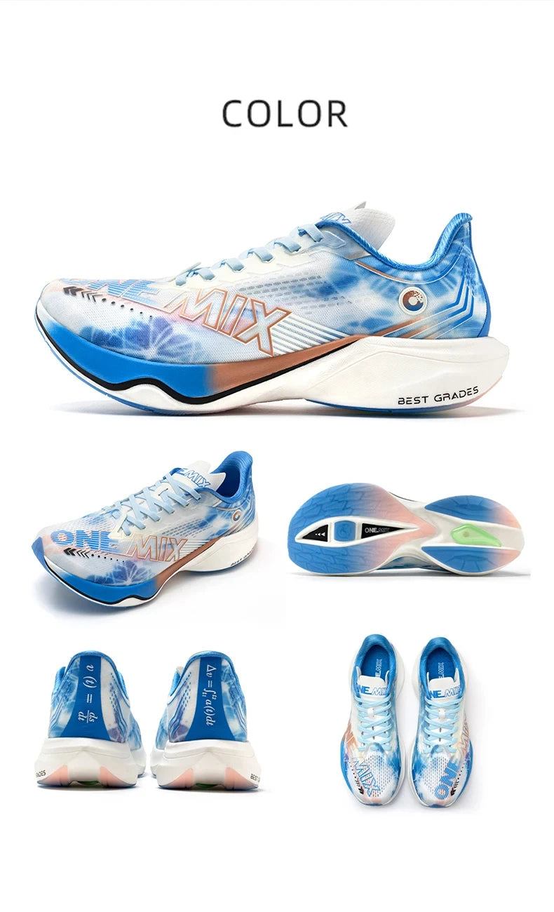ONEMIX Nowe buty do biegania maratońskiego z podeszwą z nylonu i włókna węglowego – amortyzujące, profesjonalne, zapewniające stabilne wsparcie, ultralekkie, z doskonałym odbiciem
