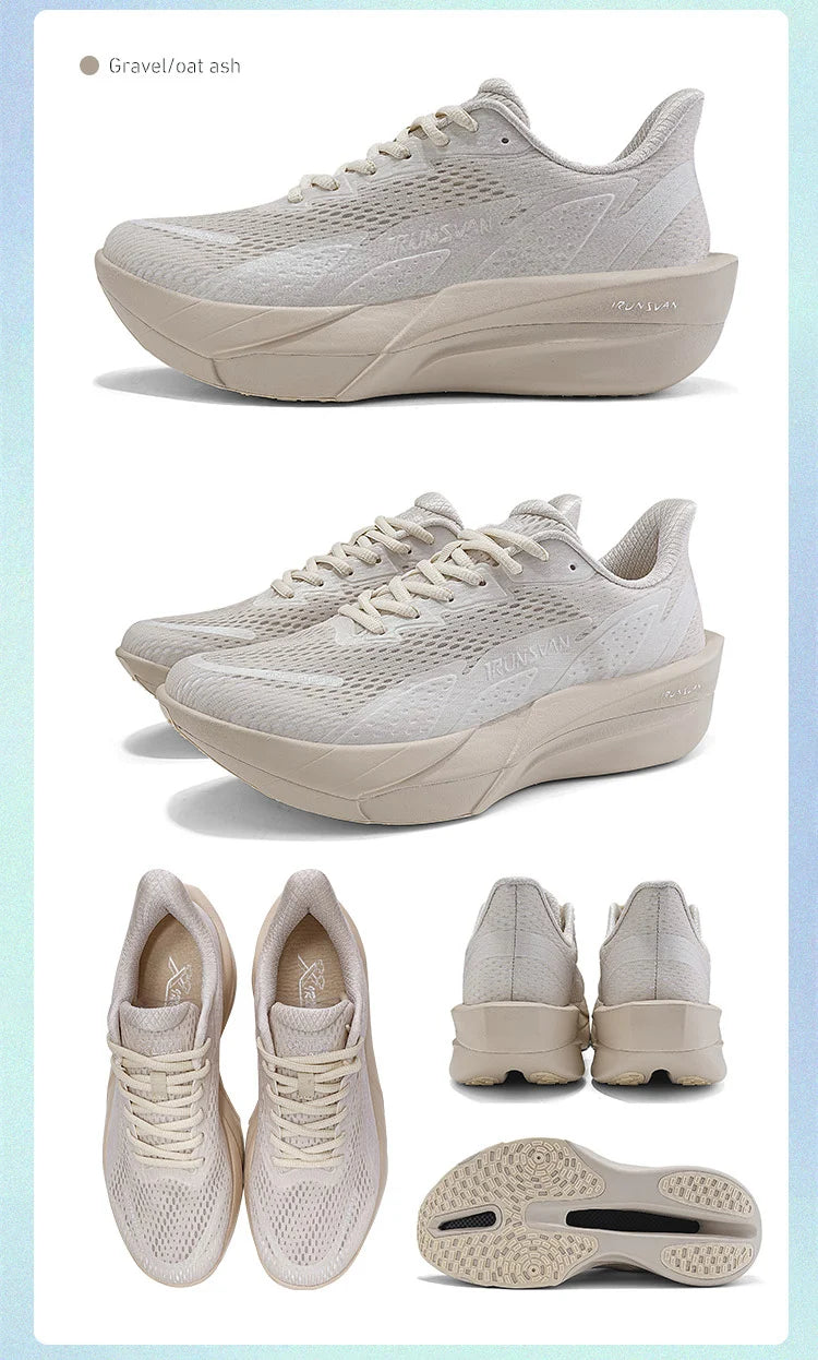 IRUNSVAN anglies pluošto sportiniai bateliai, bėgimo bateliai pradedantiesiems ir pažengusiems, kvėpuojantys ir patogūs, su storu padu, treniruočių bateliai, unisex, 130