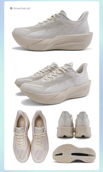 IRUNSVAN anglies pluošto sportiniai bateliai, bėgimo bateliai pradedantiesiems ir pažengusiems, kvėpuojantys ir patogūs, su storu padu, treniruočių bateliai, unisex, 130