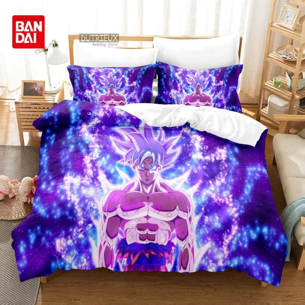 Japanese Anime Dragon Ball Duvet Cover Goku Bedding Sets For Boys Kids Teens Quilt Cover Pillowcases Children Christmas Gift