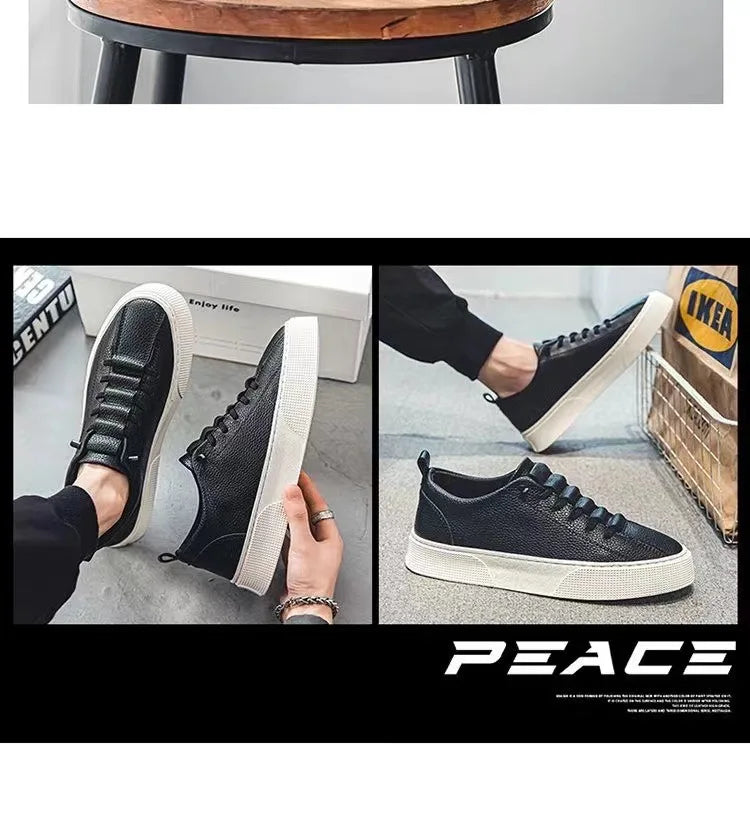 Vyriški sportiniai bateliai, kasdieniai batai, vyriški plokščiapadžiai batai, „Zapatillas Hombre“, lengvi, pagaminti iš PU odos, kvėpuojantys batai, vyriški balti sportiniai teniso bateliai