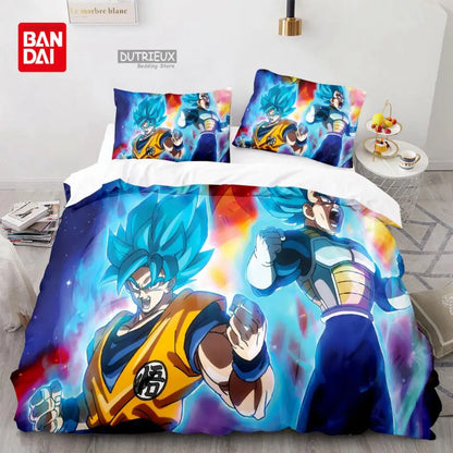 Dragon Ball Bedding Set Anime Goku Duvet Cover Comforter Bedclothes Single Twin Full Queen Size 3d Kids Adult Boys Gift
