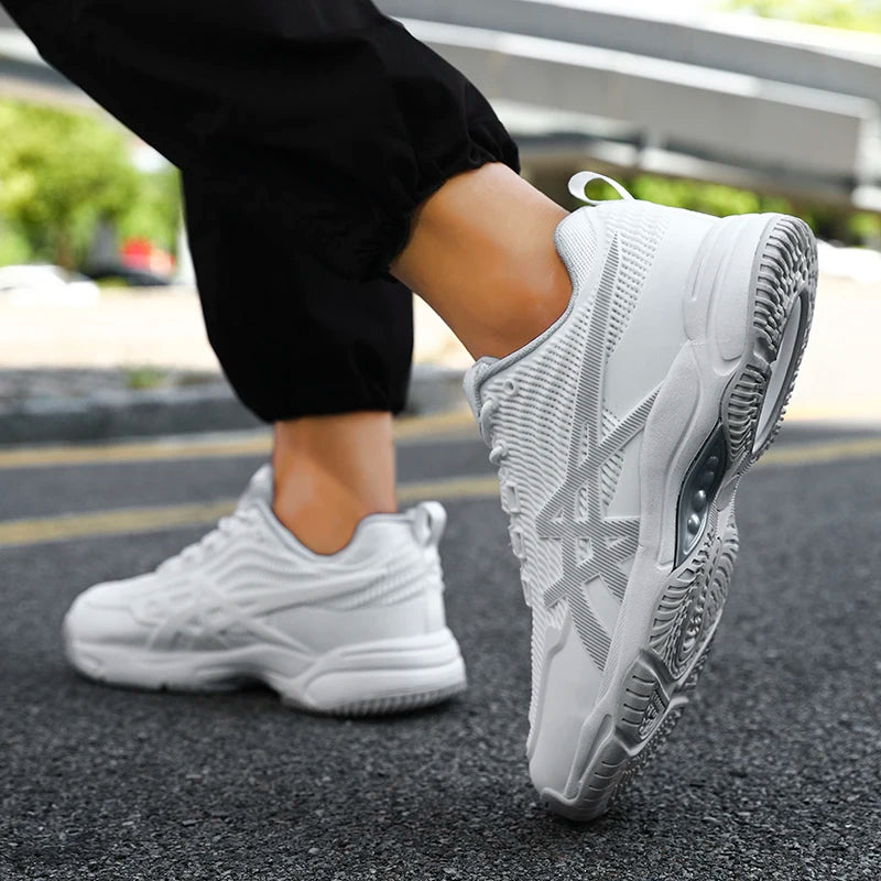 Men and Women Badminton Shoes Table Tennis Shoes for Volleyball Handball Sports Sneakers Anti-Skid Mesh Breathable Field Training
