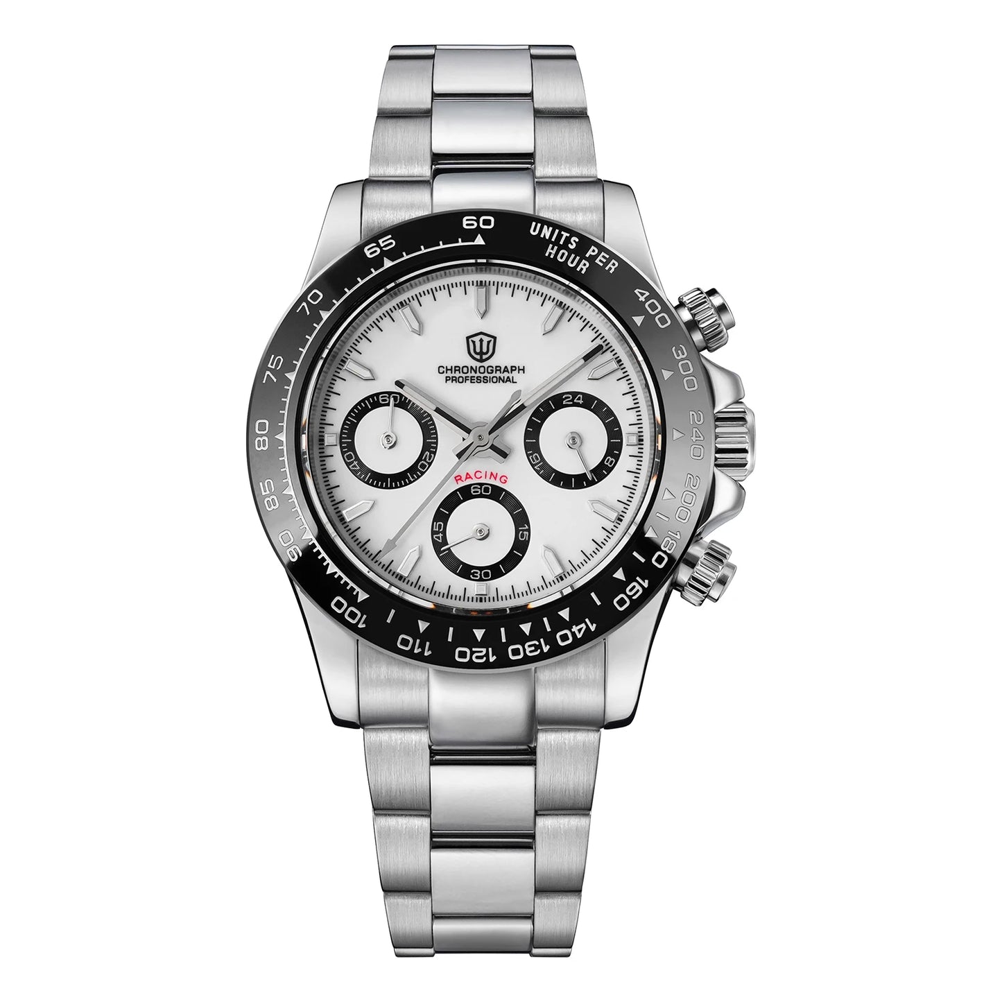 Watchdives WD16500 V2 Men Watch VK63 Quartz Movement Chronograph Wristwatch Stainless Steel Sapphire Crystal Luminous Watches