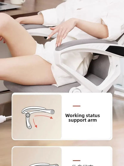 Ergonomic Computer Chair Home Office Chair with Reclining Seat, Comfortable Gaming Chair, Adjustable Desk Chair for Students & Workspaces