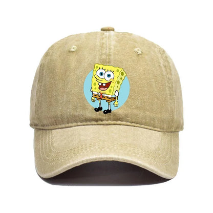 Fashion Cute SpongeBobs Baseball Cap Movie Cartoon Role Adult Men Women Sport Casual Sunshade Adjustable Anime Peaked Mesh Hat