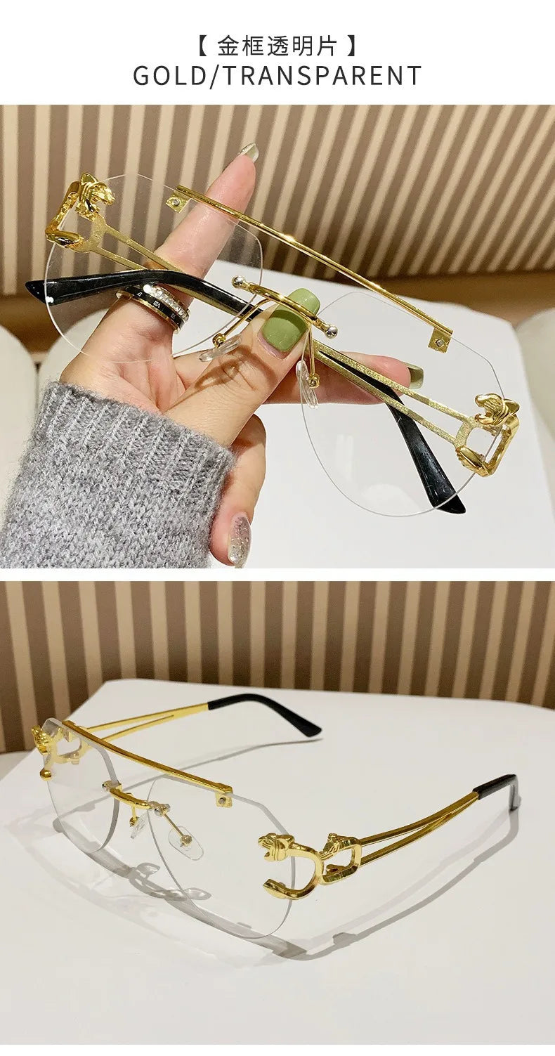 Rimless Women Sunglasses Luxury Designer Vintage Uv400 Men Sun Glasses Lunette Shades De Soleil Femme Gafas De Sol Mujer Lentes