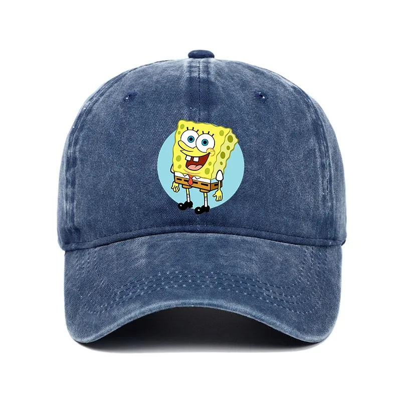 Fashion Cute SpongeBobs Baseball Cap Movie Cartoon Role Adult Men Women Sport Casual Sunshade Adjustable Anime Peaked Mesh Hat