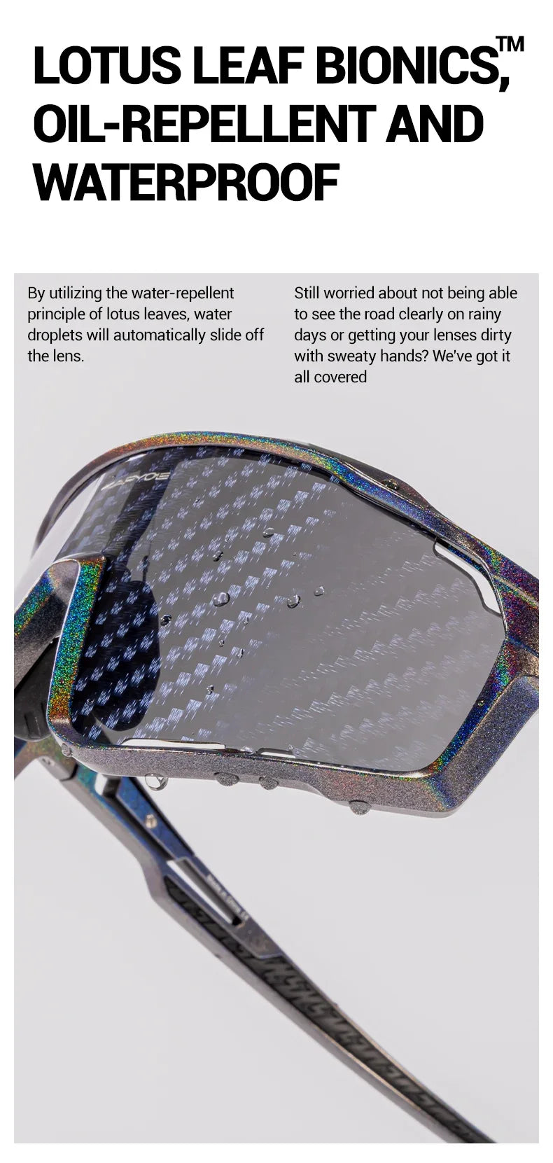 Kapvoe Fashion Sunglasses for Men Cool Cycling Glasses MTB Riding Skating  UV400 Fishing Goggles Man Woman Bike Bicycle Eyewear