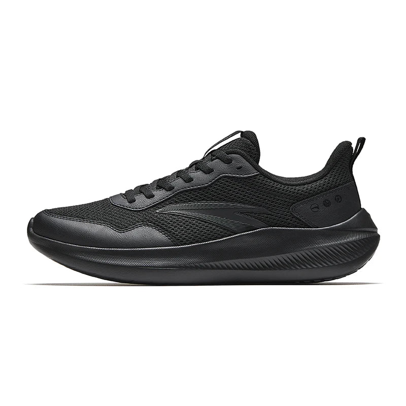ANTA QINGKONG Men's winter shock-absorbing leather running shoes, wear-resistant running, lightweight commuting sports shoes
