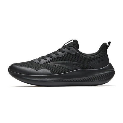ANTA QINGKONG Men's winter shock-absorbing leather running shoes, wear-resistant running, lightweight commuting sports shoes