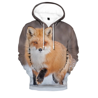 Hip Hop Popular Novelty Comfortable Fox 3D Print Hoodies Sweatshirts Men/Women Sweatshirt Adult/Child Casual Pullovers