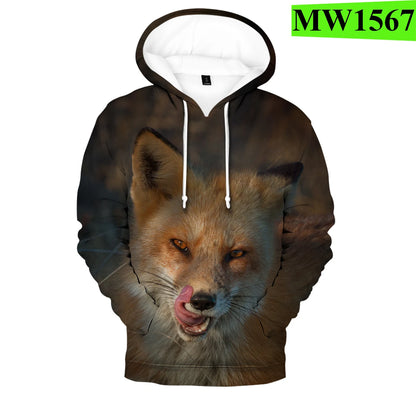 Hip Hop Popular Novelty Comfortable New Fox 3D Print Hoodies Sweatshirts Men/Women Sweatshirt Adult/Child Casual Pullovers
