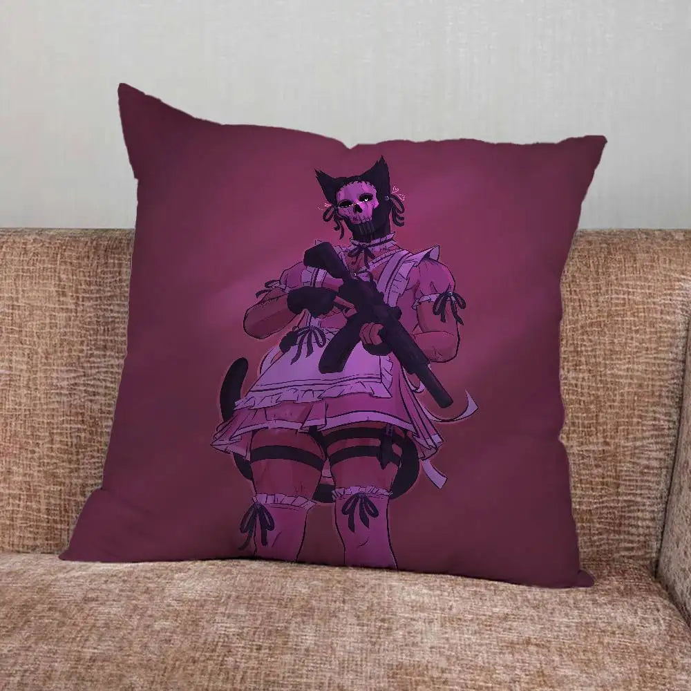 C-Cod C-Call of Duty Simon Ghost Riley Pillow Case For Home Bedroom Car Office Decoration Living Room Sofa Cushion Cover