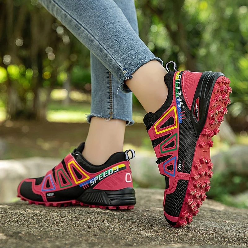 Hiking Shoes Women's Outdoor Hiking Sports Shoes, Non-Slip Hunting Tactical Shoes, Breathable Lace-Up Climbing Shoes, Cycling
