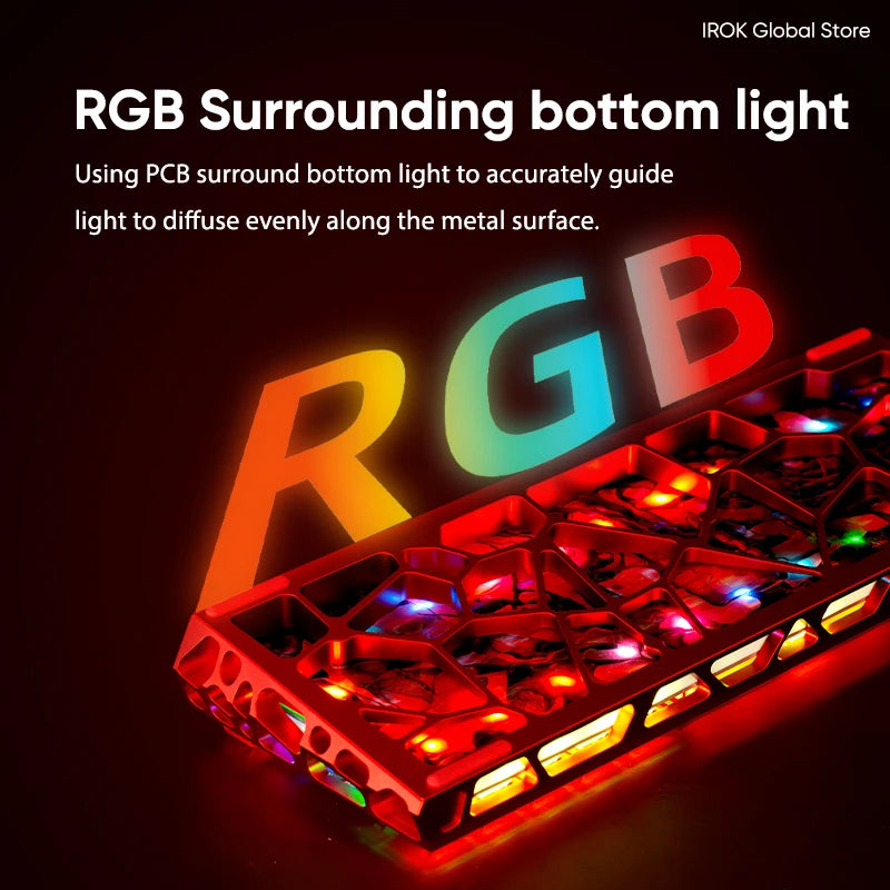 IROK MG63 Hollow Aluminium Gaming Magnetic Mechanical Keyboard 60% RT 0.001mm 8KHz 0.07ms 512K RGB Hot Swap Wired Gamer Keyboard