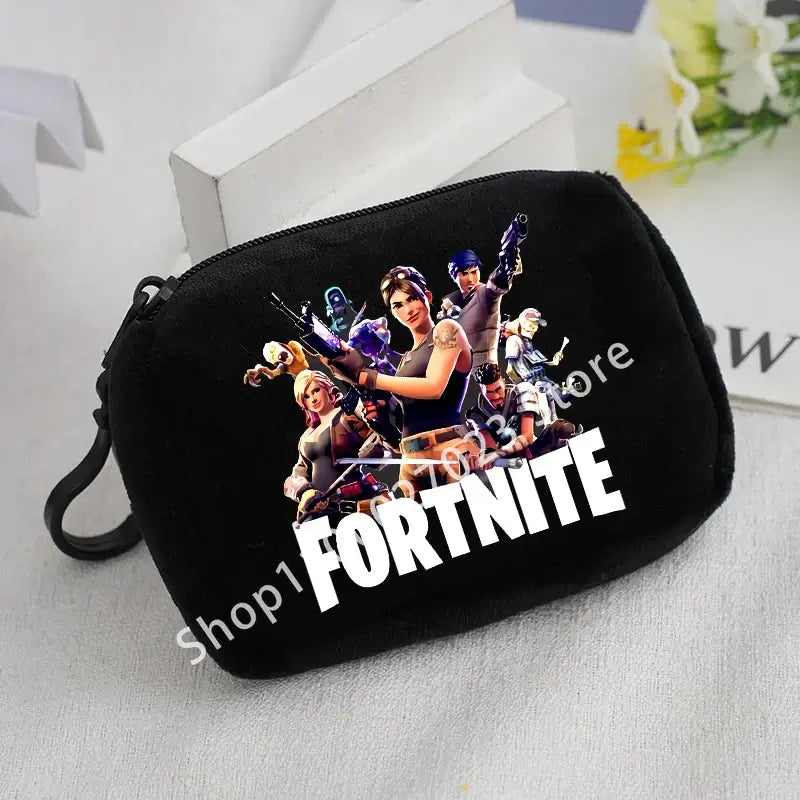 Fortnite Boys Girls Plush Coin Purse Cute Fashion Portable Wallet Cartoon Anime ID Card Storage Bag Children Birthday Gifts