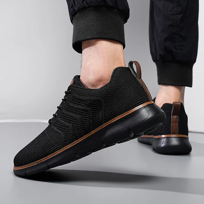 Casual Sneaker Shoes, Breathable Men's Walking Mesh, Soft Sole Outdoor Anti-Slip Travel Comfortable Running Shoes, Tenis Masculino