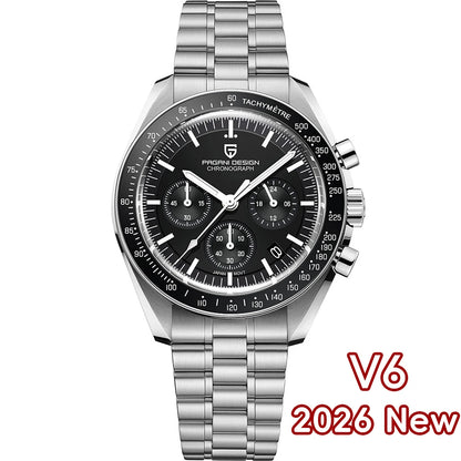 PAGANI DESIGN 2025 New AK Project Men's Watches Luxury Quartz Wrist Watch For Men AR Sapphire Speed Chronograph Automatic Date