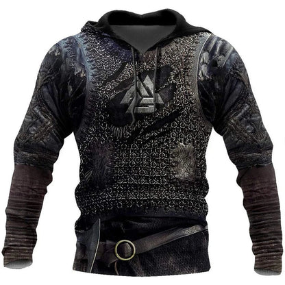 2024 Mens Hoodies Eagle Tattoo Pattern Vikings 3D Printed Fashion Casual Harajuku Hip Hop Autumn And Winter Oversized Sudaderas, Produit gaming premium Fraquane, produits de luxe