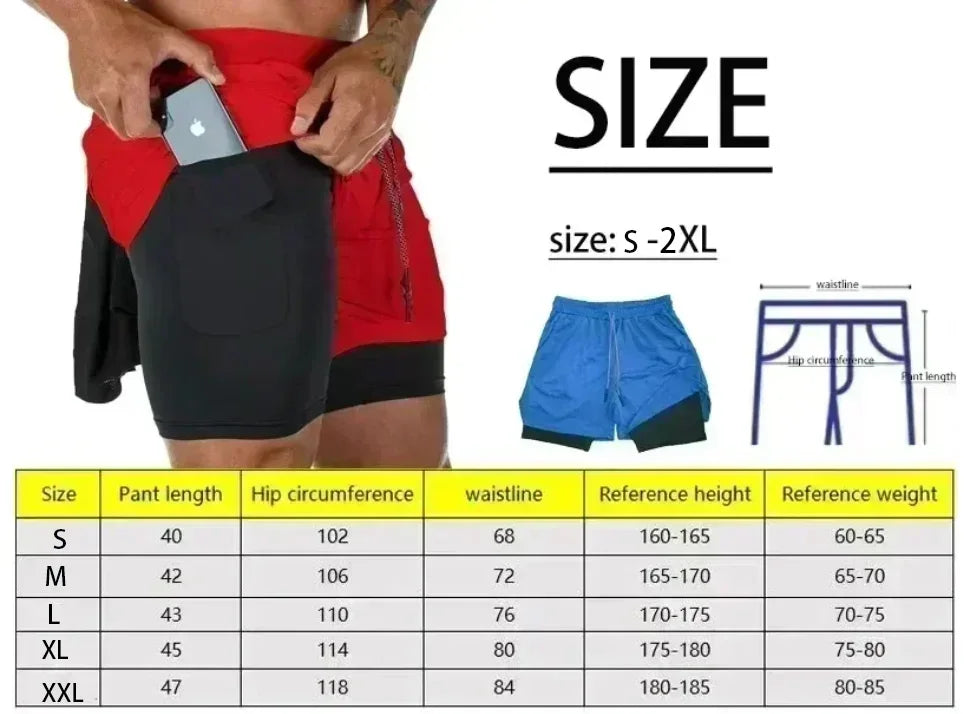 2026 New Dragon Ball Anime Goku Peripheral Printed Double-layer Shorts, Summer Men's Sport Loose Comfortable Breathable Pants