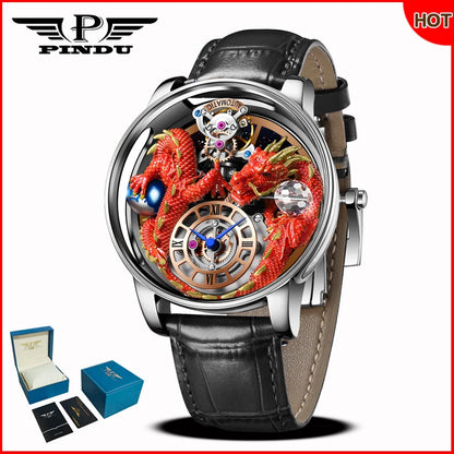 PINDU Design 2025 NEW Men's Watch Diamond Tourbillion Top Brand Luxury Astronomia Quartz Watch Men's Sapphire Glass Waterproof Watch
