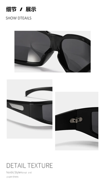 KLASSNUM Women Y2k Glasses Men 2026 Trendy New Sunglasses Future Sense Of Technology Girls Silver Pink Sunglasses UV400 Eyewear