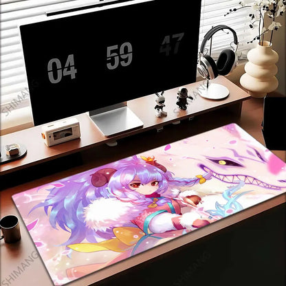 League of Legends Kindred Mouse Pad Large Gaming Mousepad Computer Anime Girl Desk Mat Laptop Accessories Gamer XXL Keyboard Rug