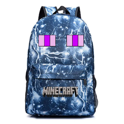 In Stock Minecraft Enderman Creeper Graphic Printed Backpack Large Capacity Lightweight Fashion Casual For Daily Travel Outdoor