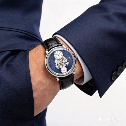 Shanghai Watch THE BUND Collection Men's Mechanical Watches Sky Dome Central Rotor Automatic Watch 43mm Case Sapphire Glass 820