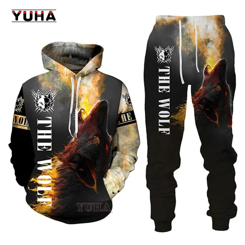 Fashion Autumn Lion, Wolf Hoodies White Tiger Skin 3D All Over Printed Men's Sweatshirt Unisex Zip Pullover Casual Jacket