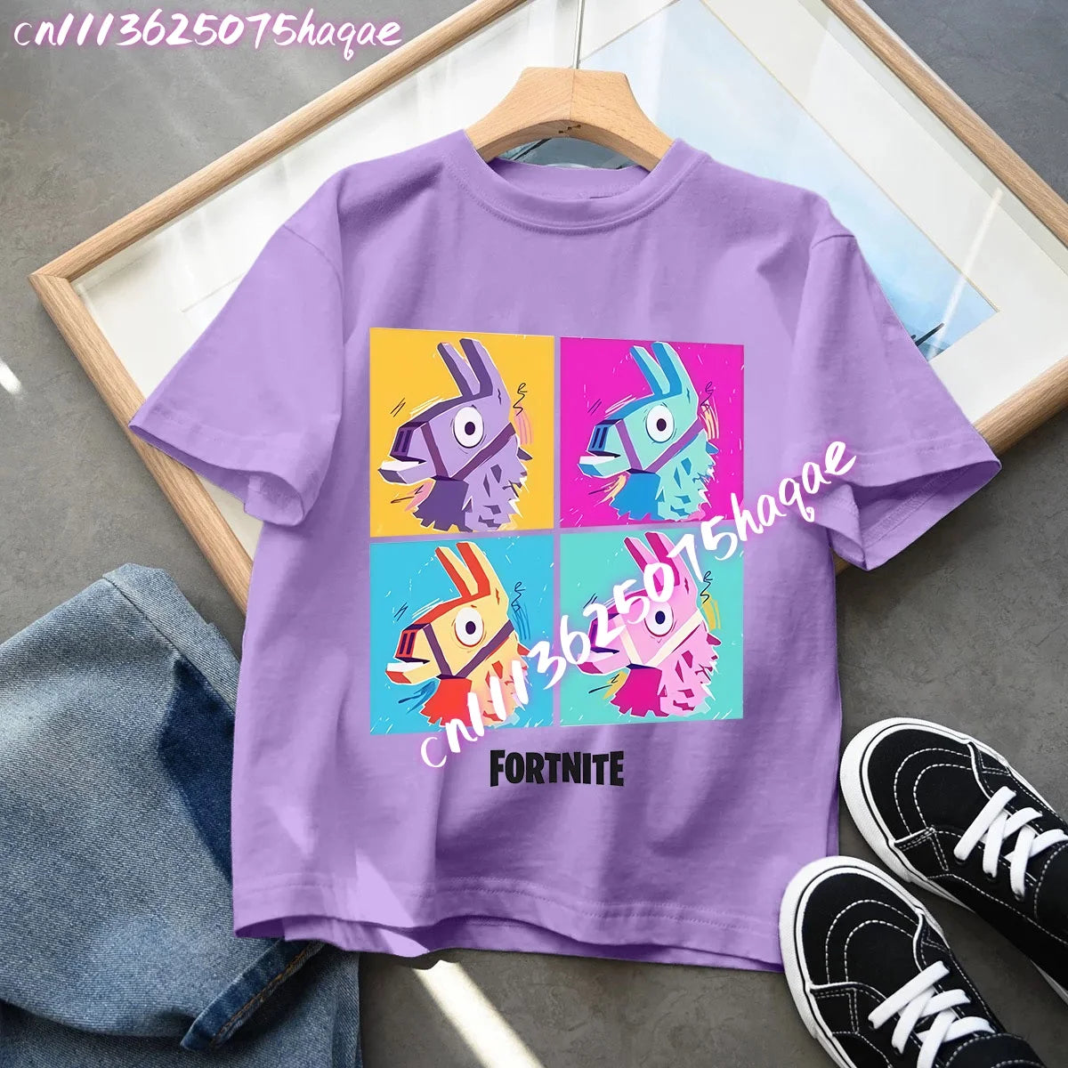 Fortnite Children’s T-Shirts Anime Printed Characters Tops Cartoon Fortress Night Summer Clothes Girls Short Sleeve Pullover Tees
