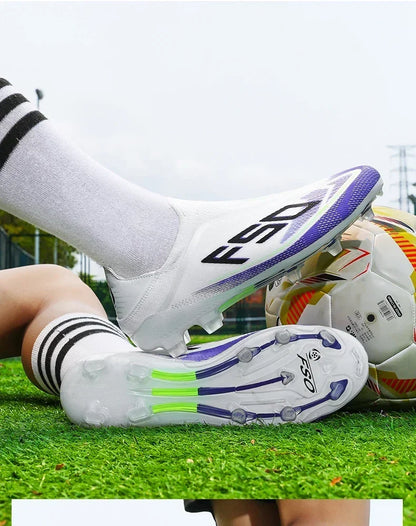 New Men Football Boots Non-Slip Boys Outdoor Hot-selling Soccer Shoes Grass Match Sneakers High-quality Cleats High-top Light