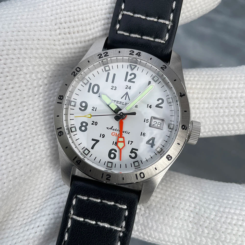 STEELFLIER Official SF792 GMT Mechanical Wristwatch, NH34 Movement, Super BGW9 C3 Luminous, 200M Waterproof Luxury Dive Watch
