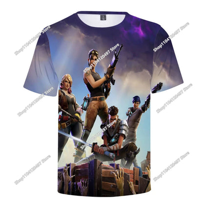 Fortnite Boys Clothes T-Shirt Victory Hero Child Kids T-shirt Battle Royale 3D Girls Short Sleeve Tees T-shirt
